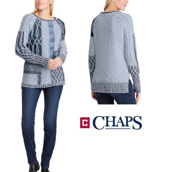 Chaps Sweaters Chaps Bnwt Multi Pattern Crew Sweater L And Xl